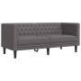 Juego de sofás Chesterfield 3 piezas cuero sintético gris by , Sofas - Ref: Foro24-3209270, Price: 721,87 €, Discount: %