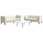 Set de sofás Chesterfield con cojines 2 piezas terciopelo crema von , Sofas - Ref: Foro24-3209298, Preis: 575,21 €, Rabatt: %