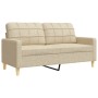 Juego de sofás con reposapiés 4 piezas tela crema by , Sofas - Ref: Foro24-3278297, Price: 686,05 €, Discount: %