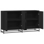 Aparador de madera de ingeniería negro 134x35x76 cm by , Sideboards - Ref: Foro24-3300815, Price: 156,27 €, Discount: %