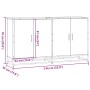 Aparador de madera de ingeniería negro 134x35x76 cm by , Sideboards - Ref: Foro24-3300815, Price: 156,27 €, Discount: %