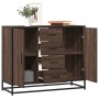 Aparador de madera de ingeniería marrón roble 92x35x76 cm by , Sideboards - Ref: Foro24-3300829, Price: 114,08 €, Discount: %