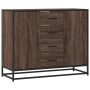 Aparador de madera de ingeniería marrón roble 92x35x76 cm by , Sideboards - Ref: Foro24-3300829, Price: 114,08 €, Discount: %