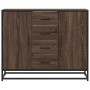 Aparador de madera de ingeniería marrón roble 92x35x76 cm by , Sideboards - Ref: Foro24-3300829, Price: 114,08 €, Discount: %