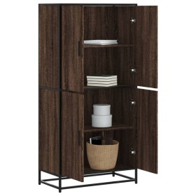 Aparador alto madera de ingeniería marrón roble 68x35x139 cm von , Sideboards - Ref: Foro24-3300834, Preis: 128,43 €, Rabatt: %