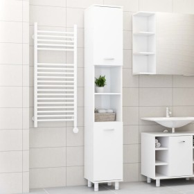Badezimmerschrank aus Sperrholz weiß glänzend 30x30x179 cm von vidaXL, Badezimmermöbel - Ref: Foro24-802630, Preis: 87,33 €, ...
