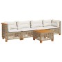 Juego de sofás jardín con cojines 5 pzas ratán sintético beige by , Garden sets - Ref: Foro24-3261730, Price: 401,89 €, Disco...