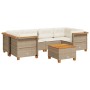 Set sofás de jardín 7 piezas y cojines ratán sintético beige by , Garden sets - Ref: Foro24-3261745, Price: 517,80 €, Discoun...
