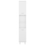Armario de baño madera contrachapada blanco brillo 30x30x179 cm