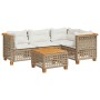 Juego de sofás jardín con cojines 5 pzas ratán sintético beige by , Garden sets - Ref: Foro24-3261808, Price: 430,53 €, Disco...