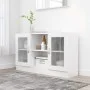 Holzvitrine aus glänzendem weißem Sperrholz 120x30,5x70 cm von vidaXL, Sideboards - Ref: Foro24-802792, Preis: 102,80 €, Raba...