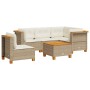 Juego de sofás jardín con cojines 6 pzas ratán sintético beige von , Gartensets - Ref: Foro24-3261841, Preis: 427,93 €, Rabat...