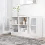 Holzvitrine aus glänzendem weißem Sperrholz 120x30,5x70 cm von vidaXL, Sideboards - Ref: Foro24-802792, Preis: 102,80 €, Raba...