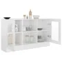 Holzvitrine aus glänzendem weißem Sperrholz 120x30,5x70 cm von vidaXL, Sideboards - Ref: Foro24-802792, Preis: 102,80 €, Raba...