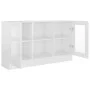 Holzvitrine aus glänzendem weißem Sperrholz 120x30,5x70 cm von vidaXL, Sideboards - Ref: Foro24-802792, Preis: 102,80 €, Raba...