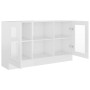 Holzvitrine aus glänzendem weißem Sperrholz 120x30,5x70 cm von vidaXL, Sideboards - Ref: Foro24-802792, Preis: 104,22 €, Raba...
