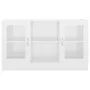 Vitrina de madera contrachapada blanco brillo 120x30,5x70 cm de vidaXL, Aparadores - Ref: Foro24-802792, Precio: 104,22 €, De...