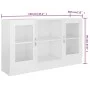 Holzvitrine aus glänzendem weißem Sperrholz 120x30,5x70 cm von vidaXL, Sideboards - Ref: Foro24-802792, Preis: 102,80 €, Raba...