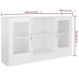 Vitrina de madera contrachapada blanco brillo 120x30,5x70 cm de vidaXL, Aparadores - Ref: Foro24-802792, Precio: 107,63 €, De...