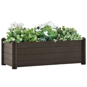 Hochbeet PP mokkafarben 100x43x35 cm von vidaXL, Töpfe und Pflanzgefäße - Ref: Foro24-313976, Preis: 91,11 €, Rabatt: %