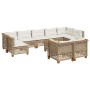 Juego de sofás jardín con cojines beige 10 pzas ratán sintético von , Gartensets - Ref: Foro24-3262000, Preis: 816,29 €, Raba...