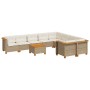 Juego de sofás jardín con cojines beige 10 pzas ratán sintético von , Gartensets - Ref: Foro24-3262009, Preis: 709,74 €, Raba...