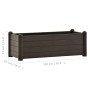 Hochbeet PP mokkafarben 100x43x35 cm von vidaXL, Töpfe und Pflanzgefäße - Ref: Foro24-313976, Preis: 92,73 €, Rabatt: %