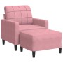 Sillón con taburete terciopelo rosa 60 cm von , Sofas - Ref: Foro24-3278260, Preis: 212,89 €, Rabatt: %
