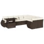Set de sofás de jardín 10 pzas y cojines ratán sintético marrón by , Garden sets - Ref: Foro24-3268773, Price: 748,17 €, Disc...