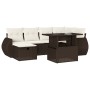 Juego de sofás de jardín 7 piezas con cojines ratán PE marrón by , Garden sets - Ref: Foro24-3275143, Price: 506,65 €, Discou...