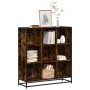 Estantería madera y metal roble ahumado 97,5x33x107,5 cm de , Librerías y estanterías - Ref: Foro24-3300862, Precio: 108,52 €