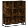 Estantería madera y metal roble ahumado 97,5x33x107,5 cm by , Bookcases and shelves - Ref: Foro24-3300862, Price: 108,62 €, D...