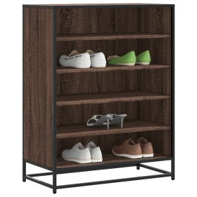 Zapatero de madera y metal marrón roble 75x38x97,5 cm von , Schuhregale und Schuhorganisatoren - Ref: Foro24-3300874, Preis: ...