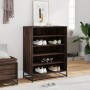 Zapatero de madera y metal marrón roble 75x38x97,5 cm von , Schuhregale und Schuhorganisatoren - Ref: Foro24-3300874, Preis: ...