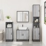 Armario de baño madera y metal gris Sonoma 35x37,5x188,5 cm by , Bathroom furniture - Ref: Foro24-3300883, Price: 149,29 €, D...
