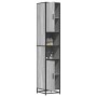 Armario de baño madera y metal gris Sonoma 35x37,5x188,5 cm by , Bathroom furniture - Ref: Foro24-3300883, Price: 149,29 €, D...