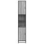 Armario de baño madera y metal gris Sonoma 35x37,5x188,5 cm by , Bathroom furniture - Ref: Foro24-3300883, Price: 149,29 €, D...
