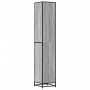 Armario de baño madera y metal gris Sonoma 35x37,5x188,5 cm by , Bathroom furniture - Ref: Foro24-3300883, Price: 149,29 €, D...