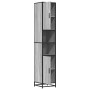 Armario de baño madera y metal gris Sonoma 35x37,5x188,5 cm by , Bathroom furniture - Ref: Foro24-3300883, Price: 149,29 €, D...