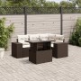 Set comedor de jardín 5 piezas y cojines ratán sintético marrón von , Gartensets - Ref: Foro24-3269143, Preis: 409,52 €, Raba...