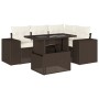 Set comedor de jardín 5 piezas y cojines ratán sintético marrón von , Gartensets - Ref: Foro24-3269143, Preis: 409,52 €, Raba...