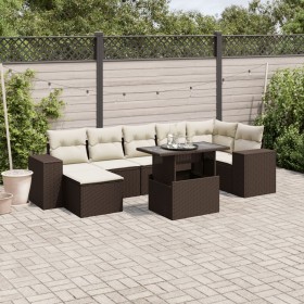 Set sofás de jardín 8 piezas y cojines ratán sintético marrón de , Conjuntos de jardín - Ref: Foro24-3269323, Precio: 581,01 ...