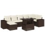 Set sofás de jardín 8 piezas y cojines ratán sintético marrón von , Gartensets - Ref: Foro24-3269323, Preis: 581,01 €, Rabatt: %