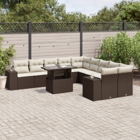 Set de sofás de jardín 11 pzas cojines ratán sintético marrón von , Gartensets - Ref: Foro24-3269433, Preis: 791,55 €, Rabatt: %