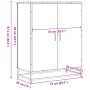 Zapatero de madera y metal marrón roble 75x38x97,5 cm by , Shoe racks and shoe organizers - Ref: Foro24-3300869, Price: 110,1...