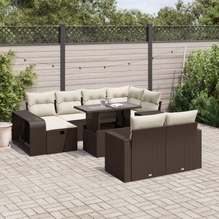 Set de sofás de jardín 11 pzas cojines ratán sintético marrón by , Garden sets - Ref: Foro24-3276509, Price: 694,08 €, Discou...