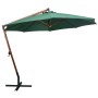 Sombrilla colgante con palo de madera verde 350 cm de , Sombrillas - Ref: Foro24-42965, Precio: 235,41 €