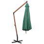 Sombrilla colgante con palo de madera verde 350 cm de , Sombrillas - Ref: Foro24-42965, Precio: 235,41 €