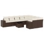 Set de sofás de jardín 10 pzas y cojines ratán sintético marrón by , Garden sets - Ref: Foro24-3223052, Price: 643,71 €, Disc...