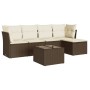 Set sofás de jardín 6 piezas y cojines ratán sintético marrón by , Garden sets - Ref: Foro24-3249412, Price: 377,00 €, Discou...